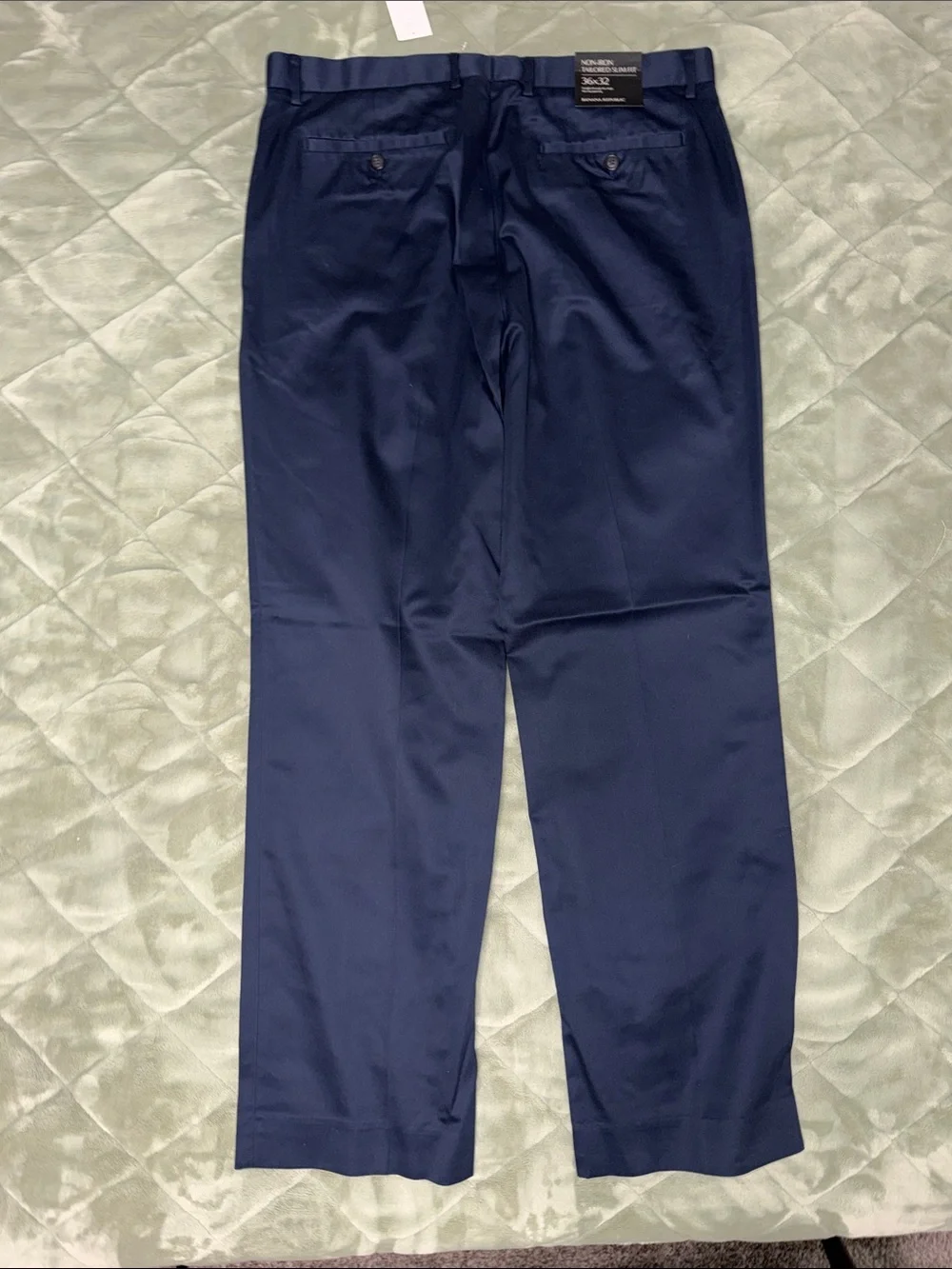 Banana Republic Men's Navy Classic Straight Non-Iron Dress Pants - NWT